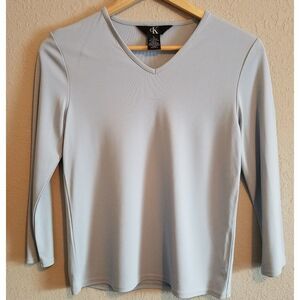 Calvin Klein V-neck Blue Pullover Top